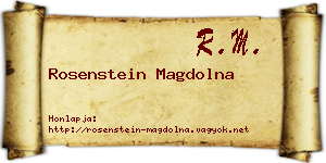 Rosenstein Magdolna névjegykártya