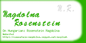 magdolna rosenstein business card